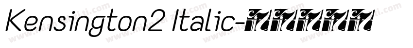 Kensington2 Italic字体转换